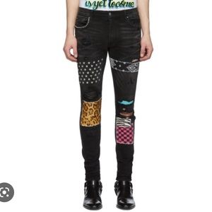 Amiri art patch jeans
